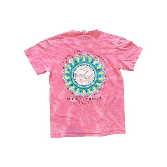 Simply Southern Volleyball Bleached Tee - Picture 1 of 5